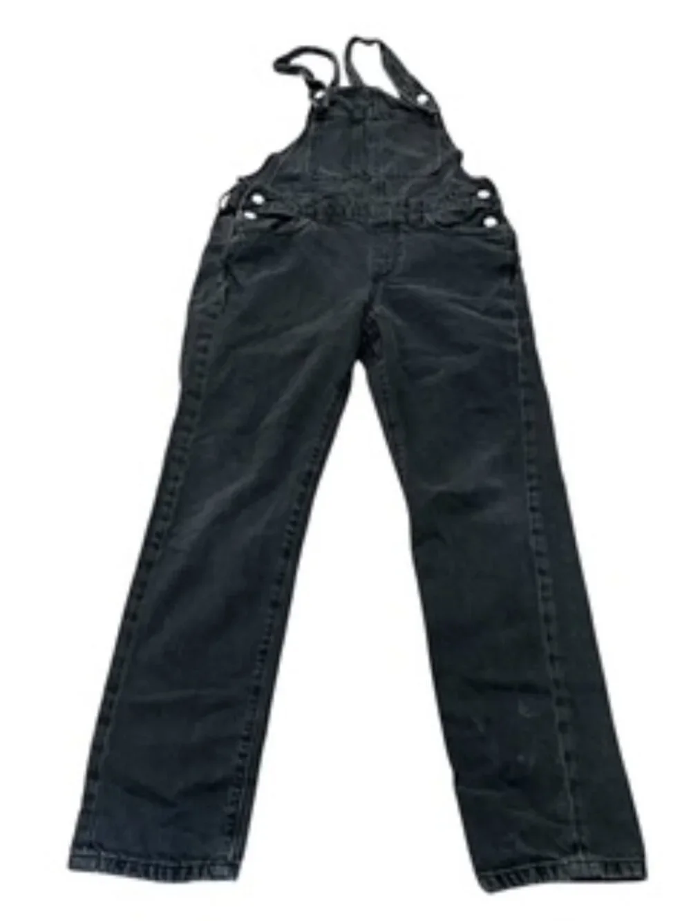 Old Navy Black Denim Overalls Girls XL (14-16) adjustable straps